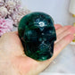 Large Green Fluorite Carved Skull 8cm 544g