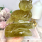 Huge 1.25KG Citrine Carved Owl 15cm