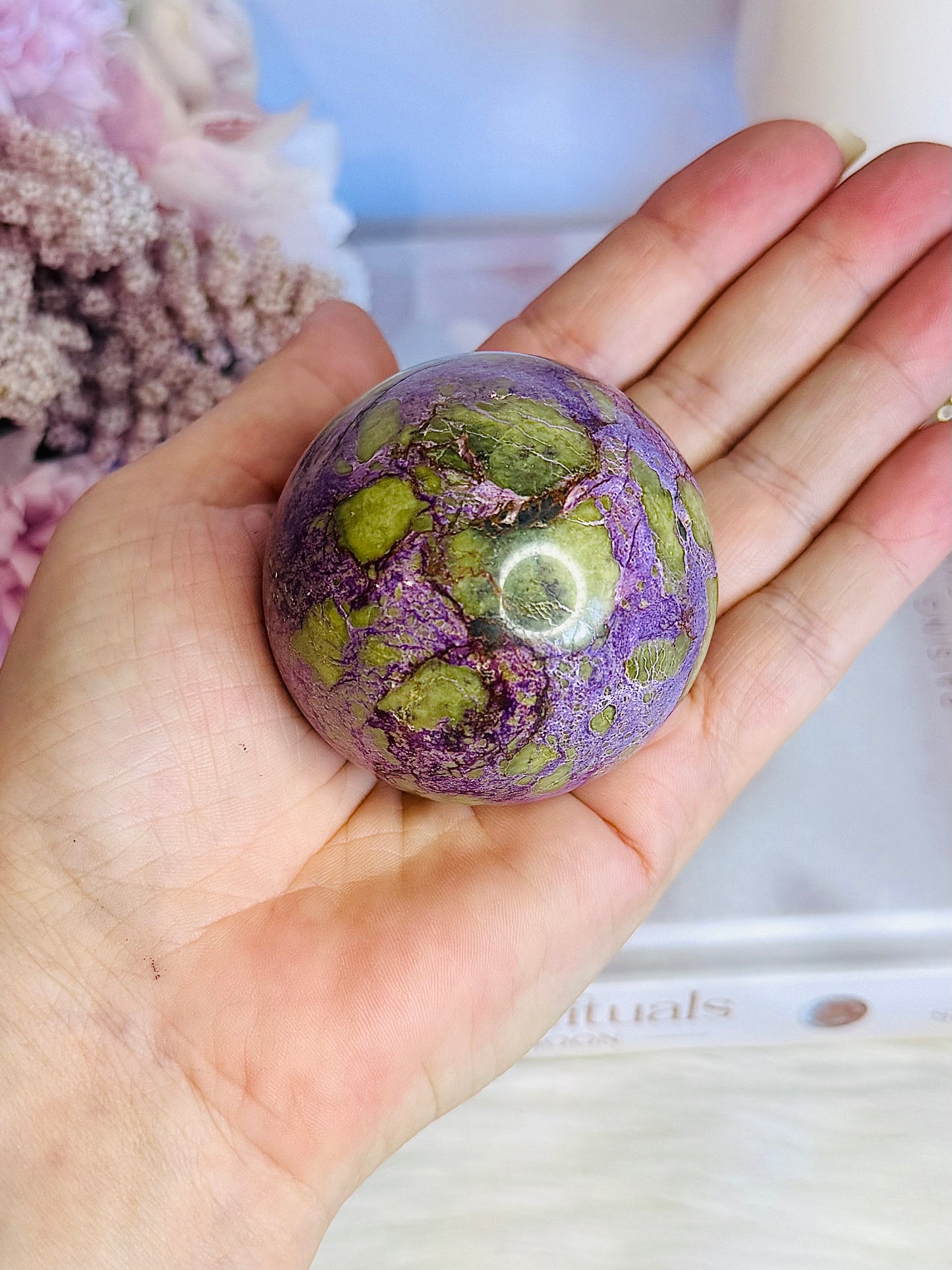 Rare & Gorgeous Stitchtite | Atlantisite Sphere 6cm On Stand