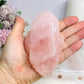 Large Rose Quartz Carved Rose 11cm