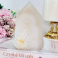 White Druzy Agate Tower From Brazil 13cm