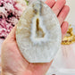 Absolutely Incredible Large Carved & Polished Sugar Druzy Agate Freefrom From Brazil 327grams