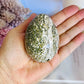 Beautiful Orbicular Ocean Jasper Egg 7.5cm On Stand