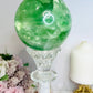 Huge Green Fluorite Sphere with Rainbows On Tall Glass Stand 1.4KG (stand can be changed)