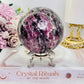 Large High Grade 624gram Pink Tourmaline Sphere On Stand