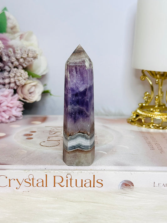 Amethyst X Agate Tower 9cm