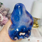 High Grade Blue Flower Agate Bowl 13cm 265g