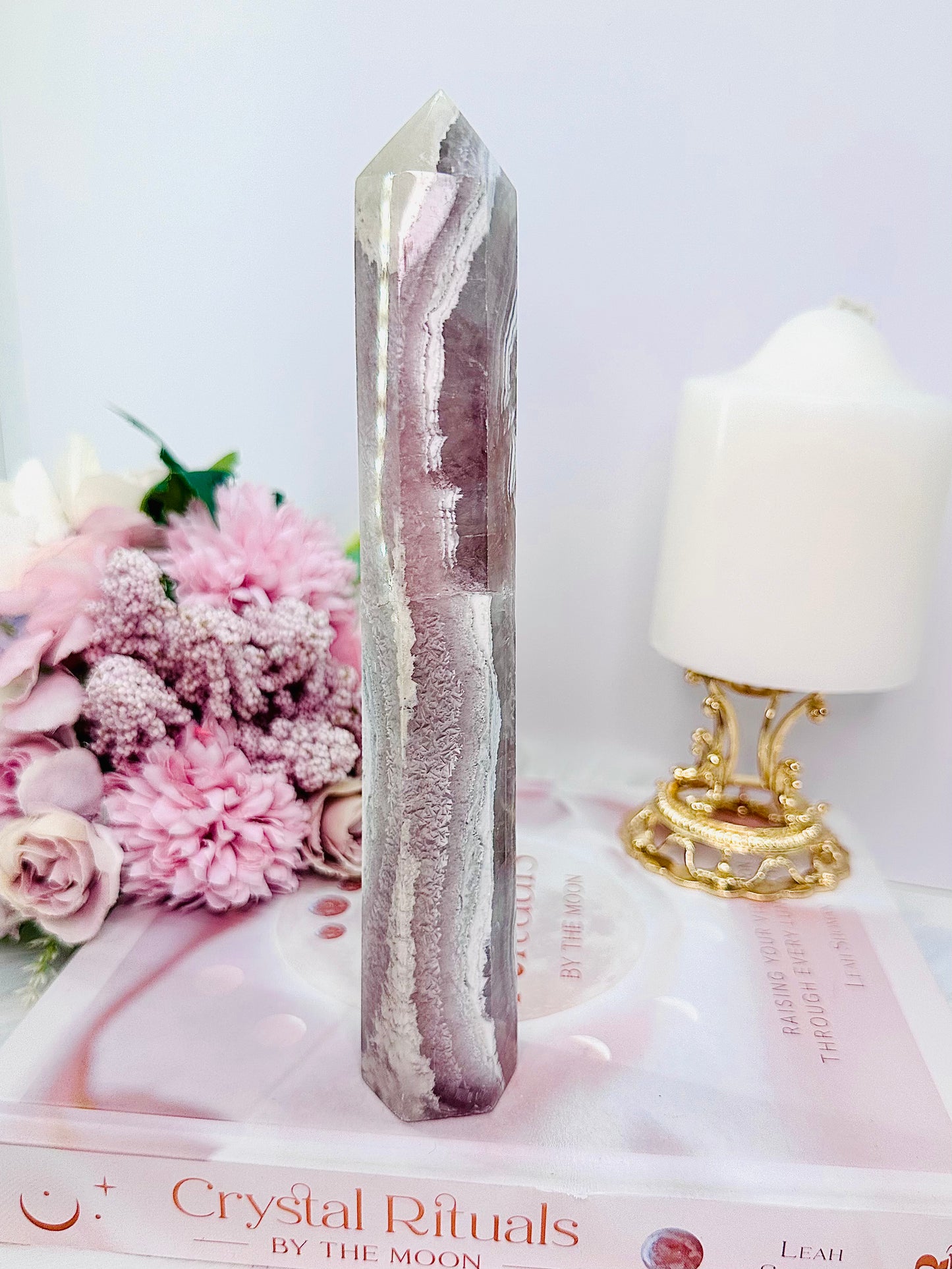 Uniquely Gorgeous 19.5cm Silky Fluorite Tower Just Amazing