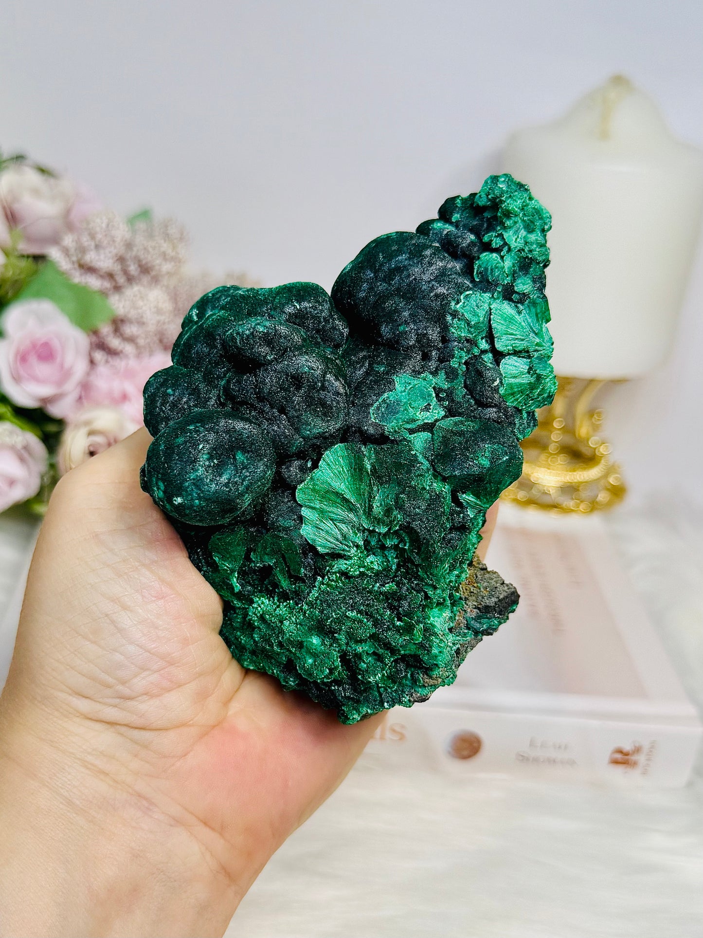 High Grade Botryoidal Velvet Malachite Specimen 10cm 467g