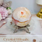 Flower Carnelian Large Sphere on Stand 327g