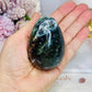 Moss Agate Druzy Egg On Stand 205g