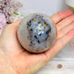 Natural Dentrictic Agate Druzy Sphere On Stand 333g