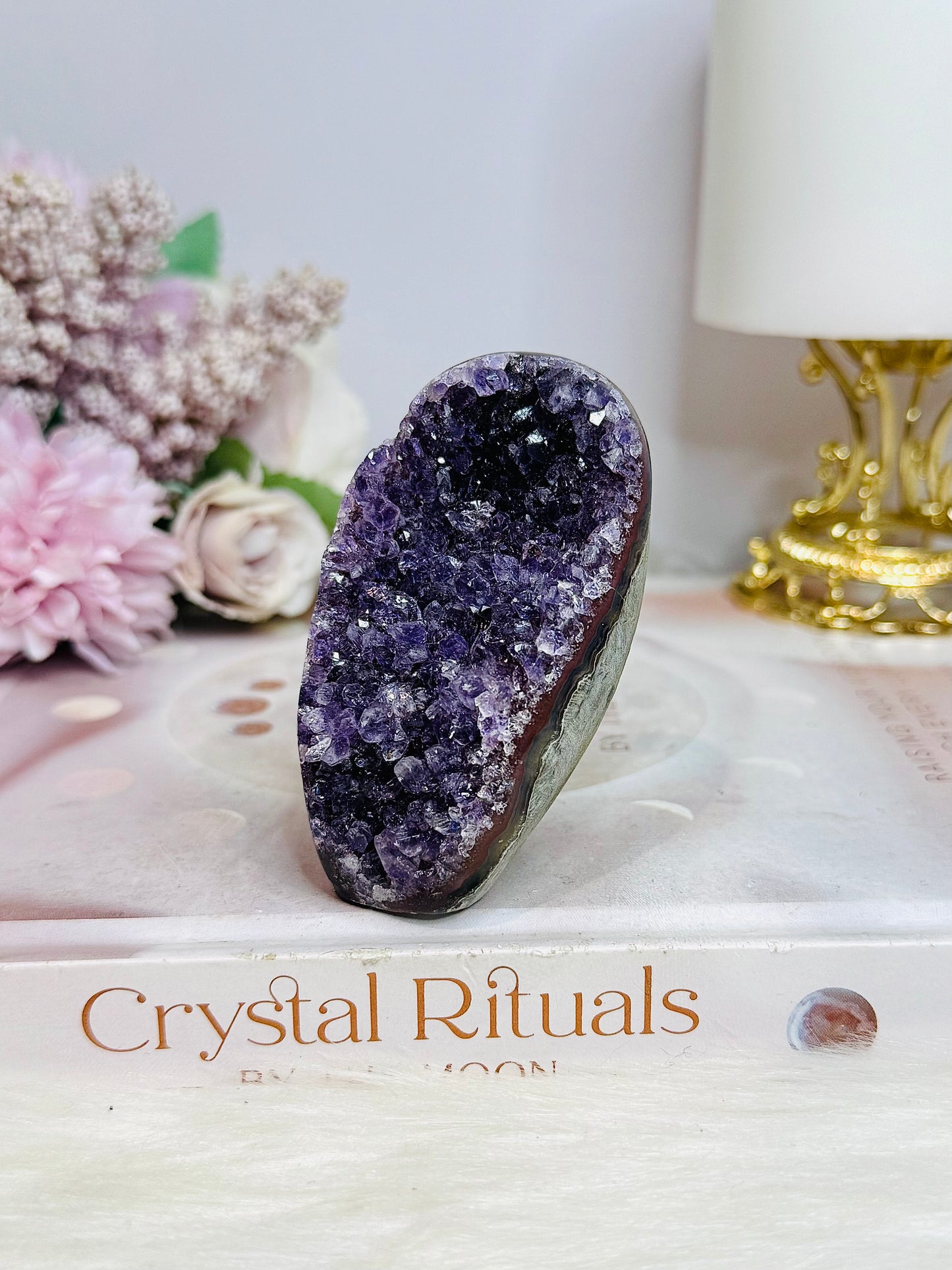 Amethyst Base Cut Cluster 8cm