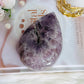 Fabulous Large 618gram Druzy Amethyst Chunky Carved Tear Drop | Flame From Brazil