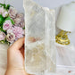 Large Natural Selenite On Timber Stand 21cm 1.1KG