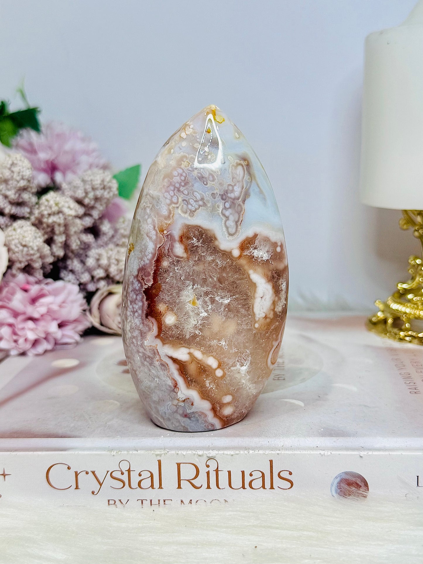 Pink Amethyst Carved Freeform 11cm 288g