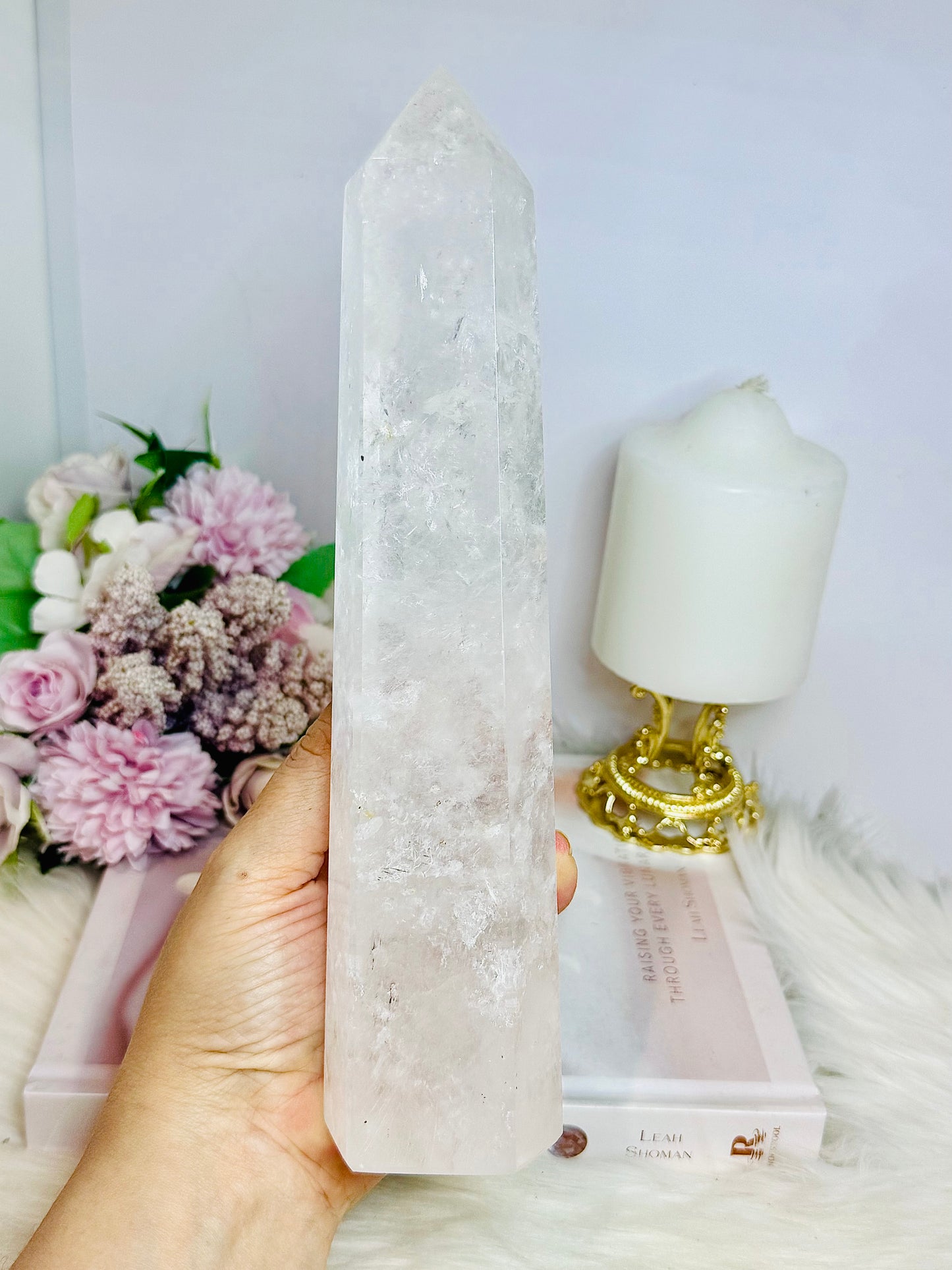 High Grade Clear Quartz Large Tower 24cm