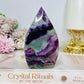 High Grade Fluorite Flame | Freeform with Rainbows 11cm