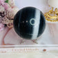 Natural Large Tai Chi Stone (White Quartz & Black Jasper) Sphere On Stand 895grams