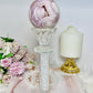 Large Pink Amethyst Druzy Sphere on Glass Stand (stand can be changed) 471g