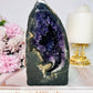 Classy & Truly Fabulous High Grade Large Deep Purple Sparkling Amethyst Cathedral 15cm 925grams From Brazil