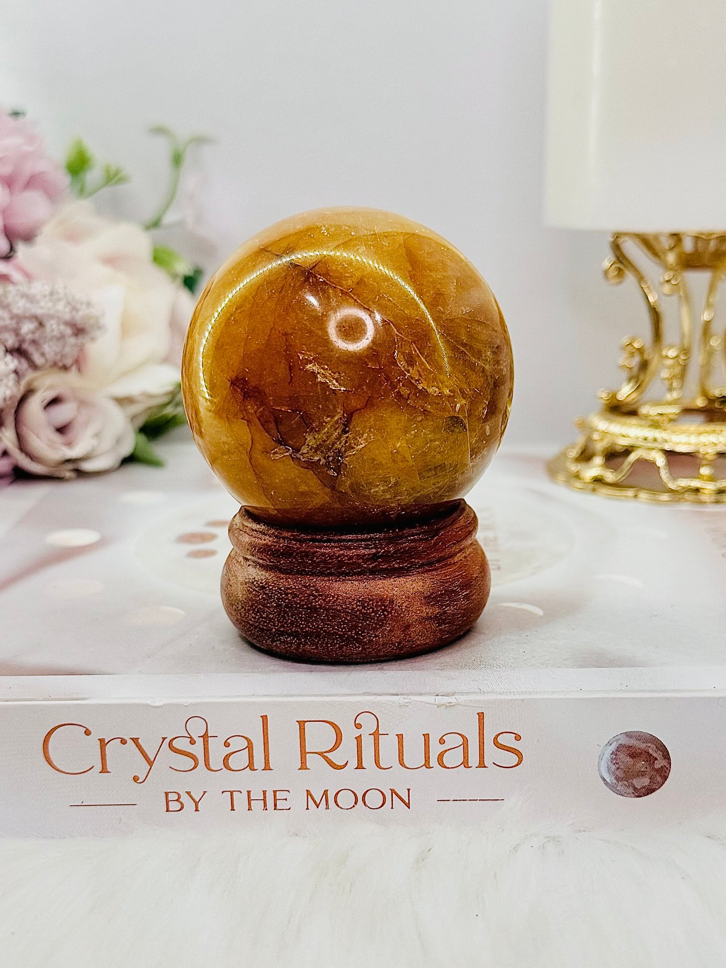 Golden Healer Sphere On Stand 274grams