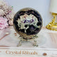 Large Chevron Amethyst Sphere on Stand 550g