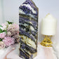 Large Purple Fluorite X Sphalerite Tower 21cm 1.15KG