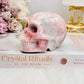 Natural Pink Opal Carved Skull 422grams 8.5cm