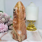 Large Chunky Pink Amethyst Tower 16.5cm 619g (Reduced as chip is imperfect)