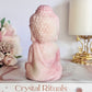 Large Chunky 11.5cm Pink Opal Carved Buddha