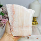 Mexican Pink Calcite Natural Slab 13cm on Stand