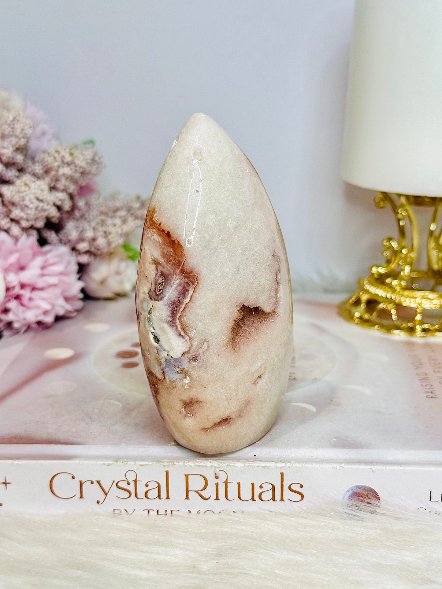 Pink Amethyst Carved Flame | Freeform 10cm 276g