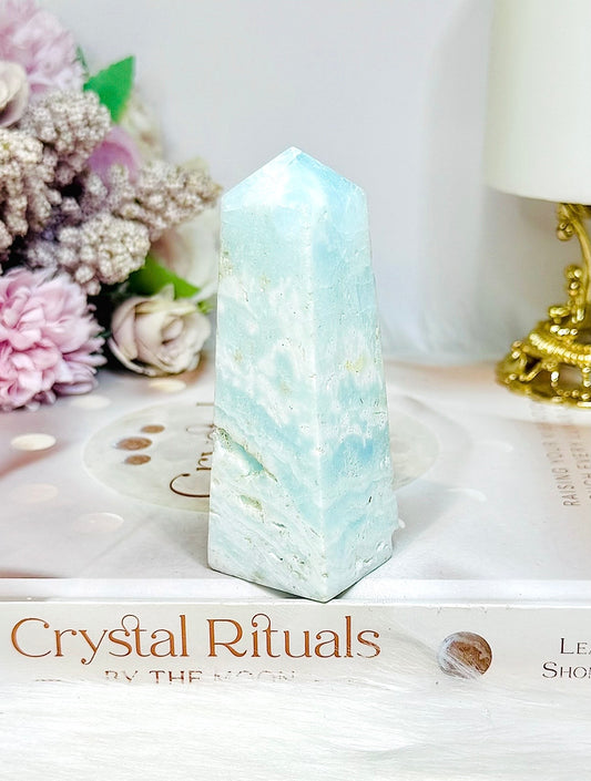 Caribbean Calcite Druzy Obelisk | Tower 9cm