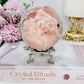 Classy & Absolutely Fabulous Large 489gram Druzy Pink Amethyst Stunning Sphere On Stand From Brazil