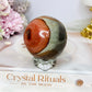 Polychrome Jasper Sphere on Stand 253g