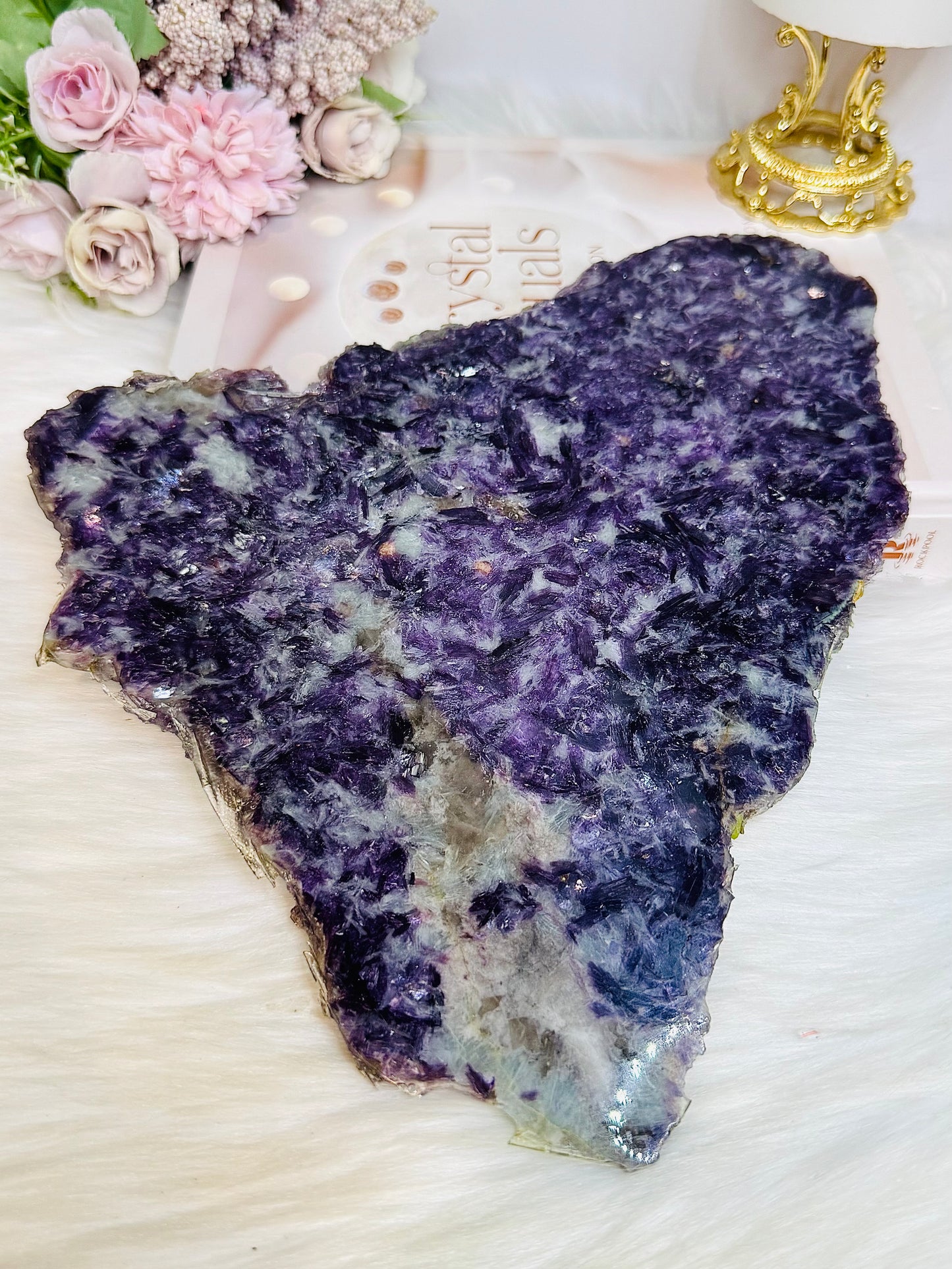 Large Lepidolite Natural Slab 24cm