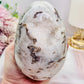 Large 15cm 1.07KG Incredible Druzy Agate Egg On Stand