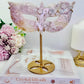 Classy & Fabulous ~ Exquisite Large 19cm (On Stand) Stunning Pink Flower Agate Perfectly Carved Mask On Gold Stand