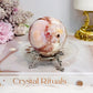 High Grade Flower Carnelian Sphere on Stand 246g