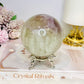 Large High Grade Agate Sphere with Rainbows on Stand 733g