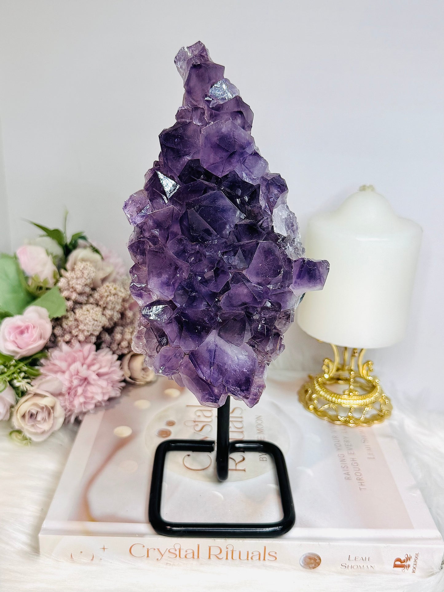 Large High Grade Amethyst Cluster on Stand 25cm 1.59KG