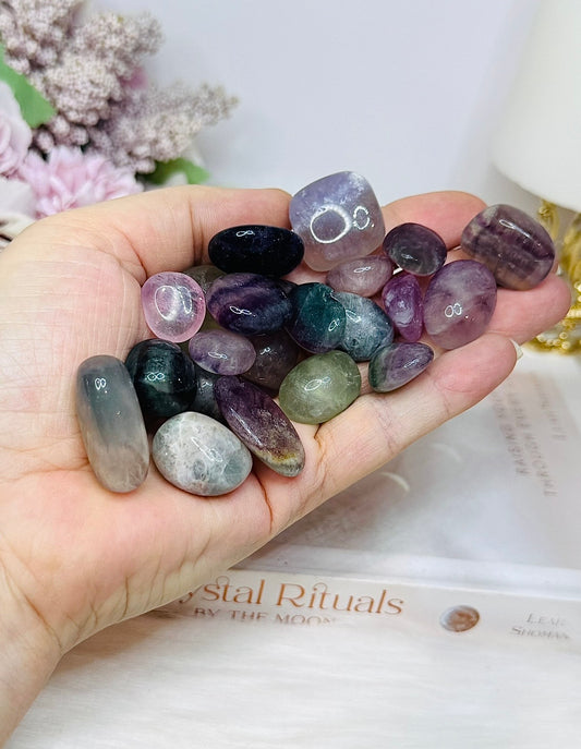 Rainbow Fluorite Small Tumble Stones $2 each