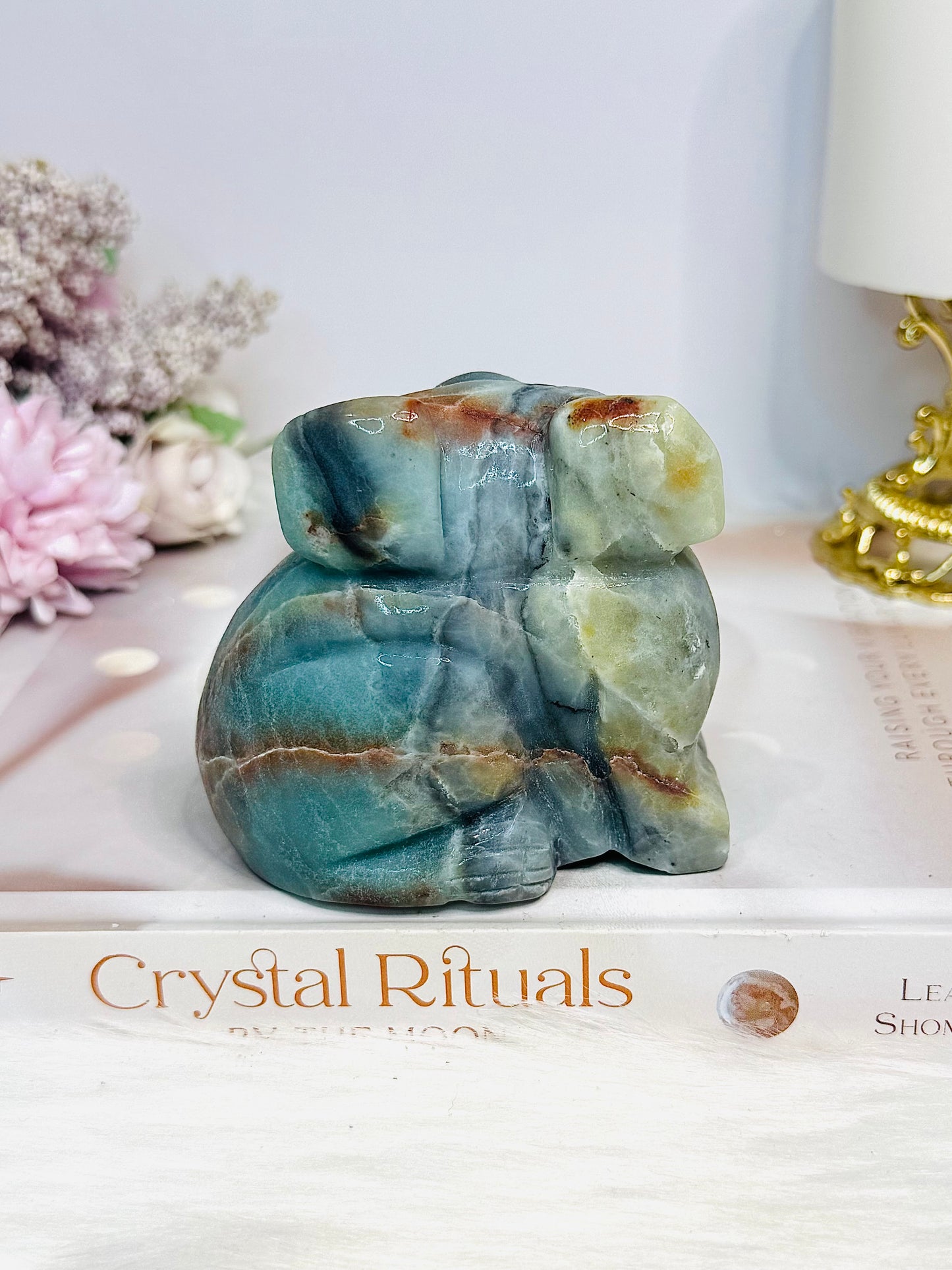 Chunky Blue Sky Quartz Koala Carving 418g