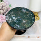 Moss Agate Druzy Spinning Top Table H:10cm W:12cm