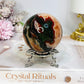 Red Moss Agate Sphere On Stand 331g
