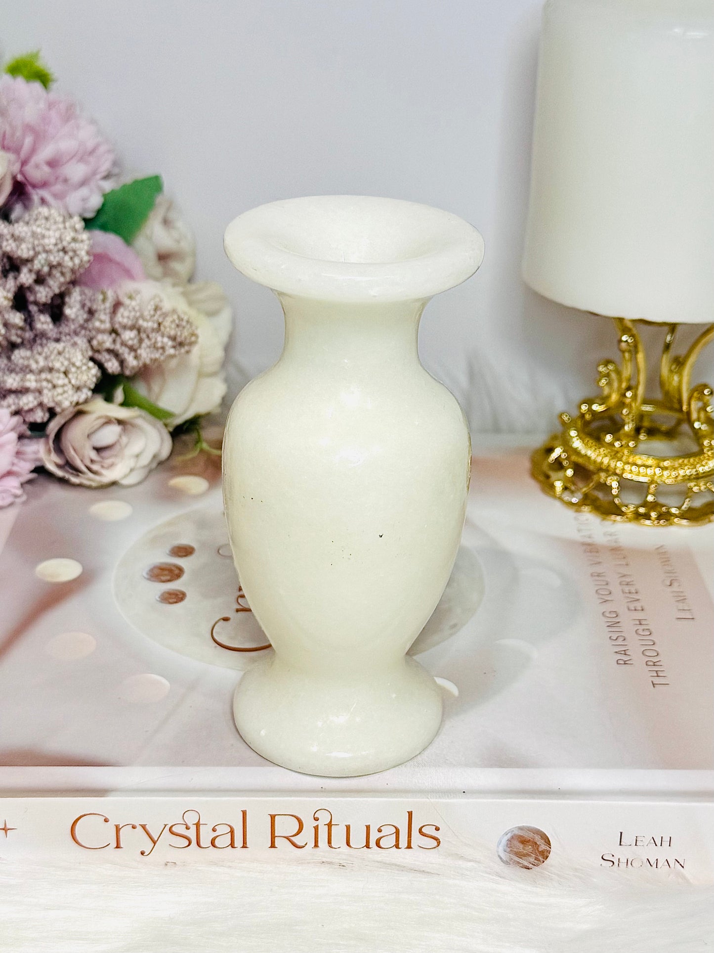 White Jade Vase 12cm (2 Available)