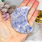 Purple Opalised Fluorite Moon 8cm