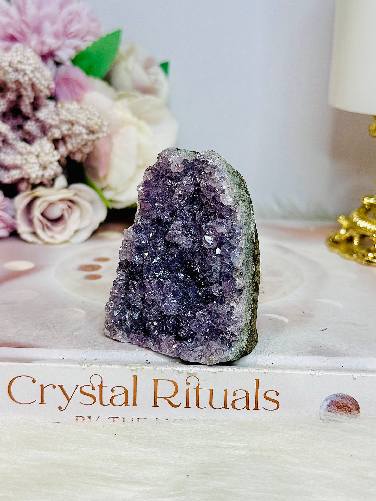 Natural Amethyst Base Cut Cluster 6cm