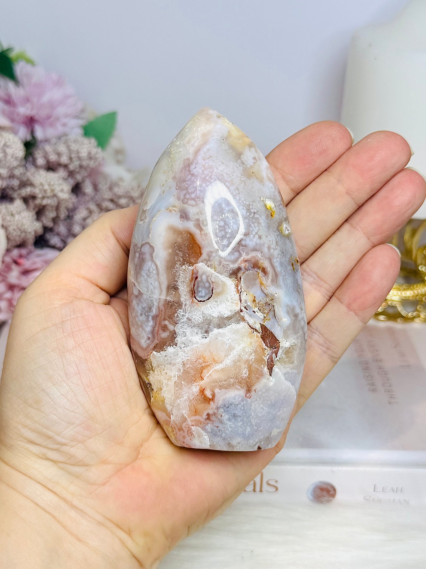 Pink Amethyst Carved Freeform 11cm 288g